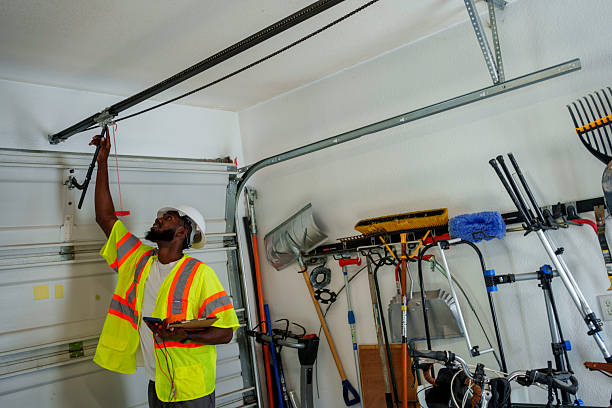 Professional Garage Door Installation technician working in Rural Hill, TN